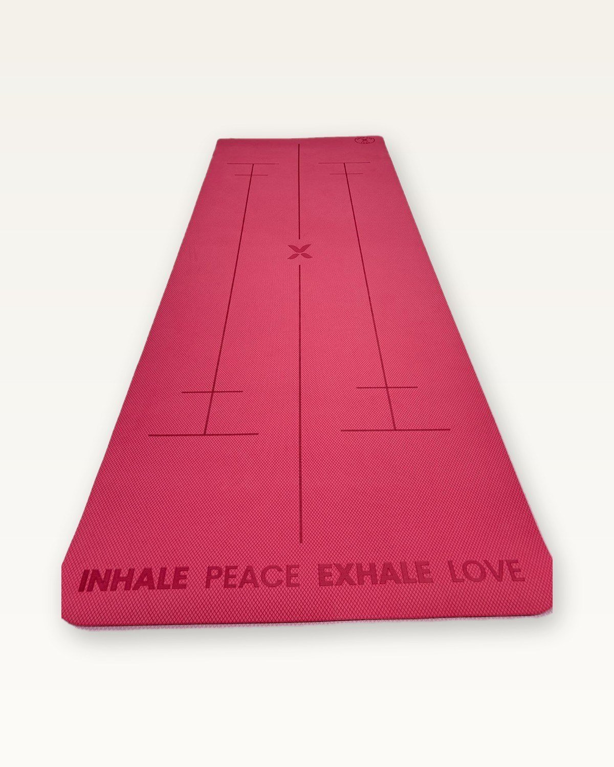 Hizalama ve slogan baskılı yoga matı